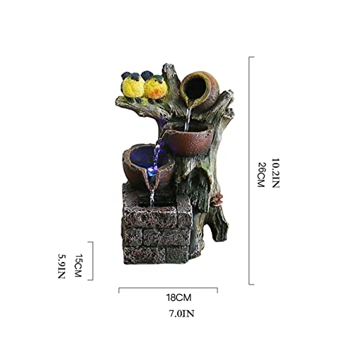 Desktop Fountain with Bird Resin Q918