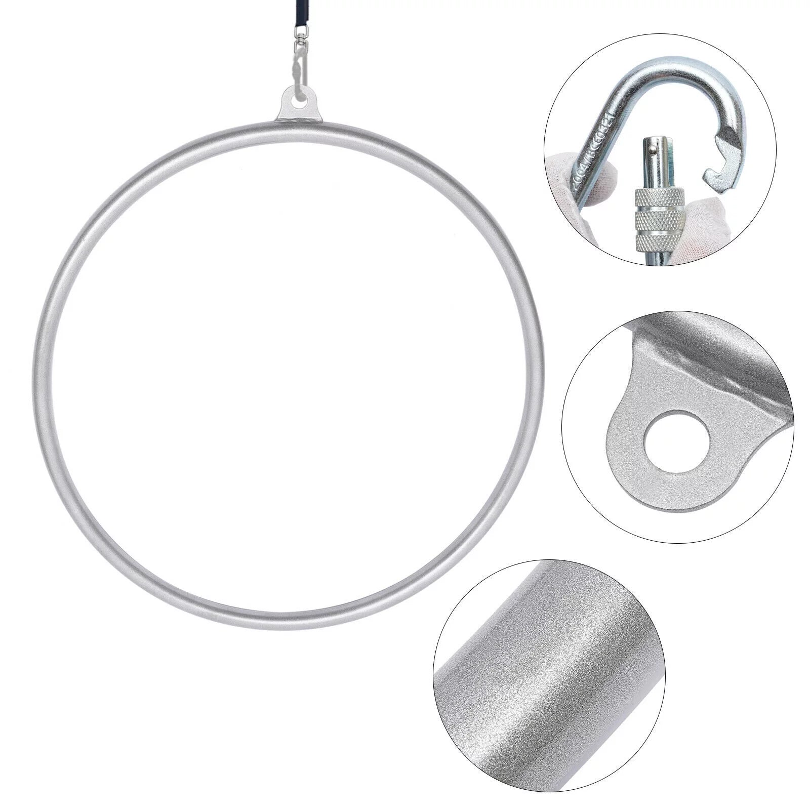 33.5" Yoga Ring Aerial Lyra Hoop Gymnastic Equipment T561