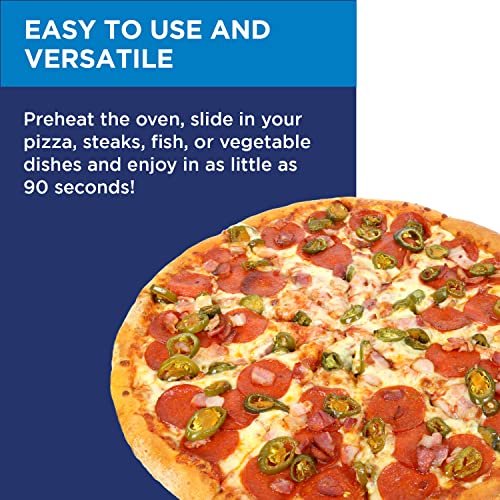 Electric Pizza Oven with 12 Inch Ceramic Stone, Stainless Steel N34419
