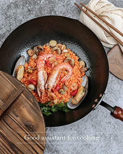 12.5" Carbon Steel Wok with Lid R27188
