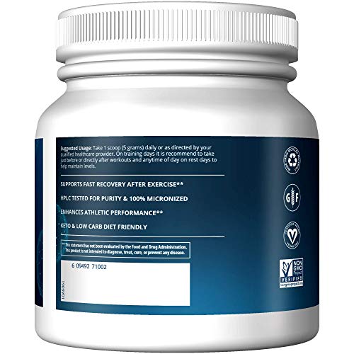 Creatine Monohydrate 500 Micronized Performance Powder 100 Servings M744514