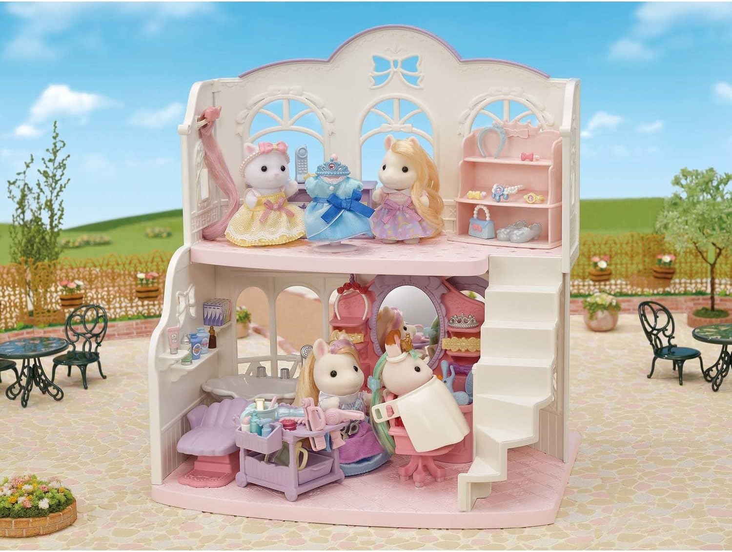 Pony's Hair Stylist Set Dollhouse Playset with Figure and Accessories S698