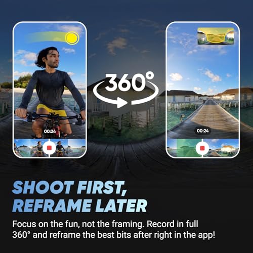 Waterproof 8K 360 Action Camera with Removable Lens Guards C98745