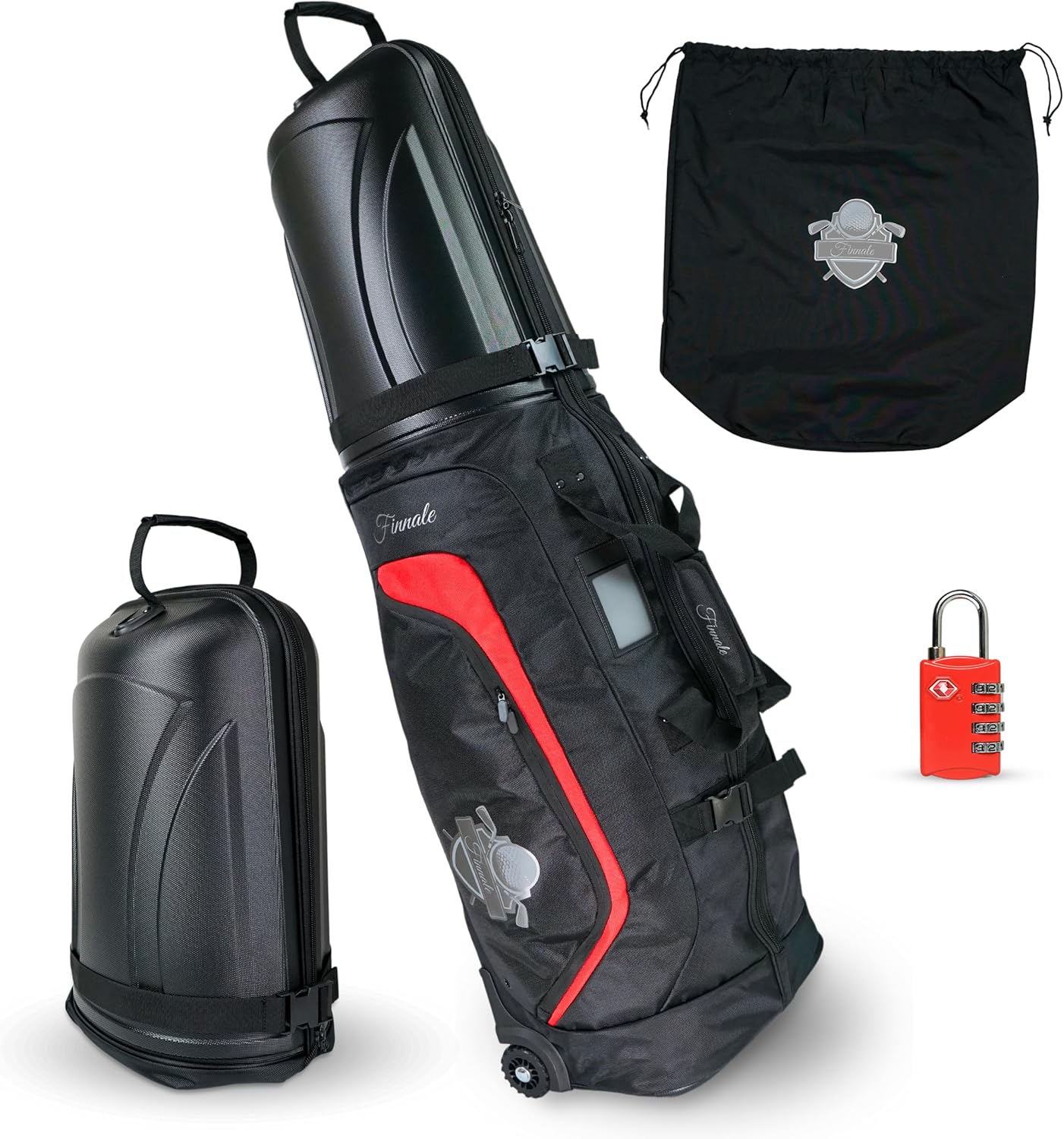 Golf Travel Bag with Hard Case Top and TSA Lock D137905