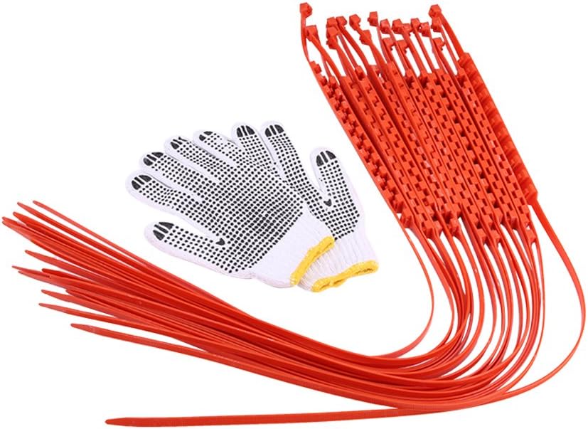 20pcs Nylon Anti Skid Tire Chains with Gloves D84118