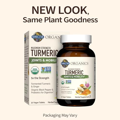 30 Tablets Turmeric Joints & Mobility Support 500mg Curcumin Black Pepper Organic Herbal Supplements Y350